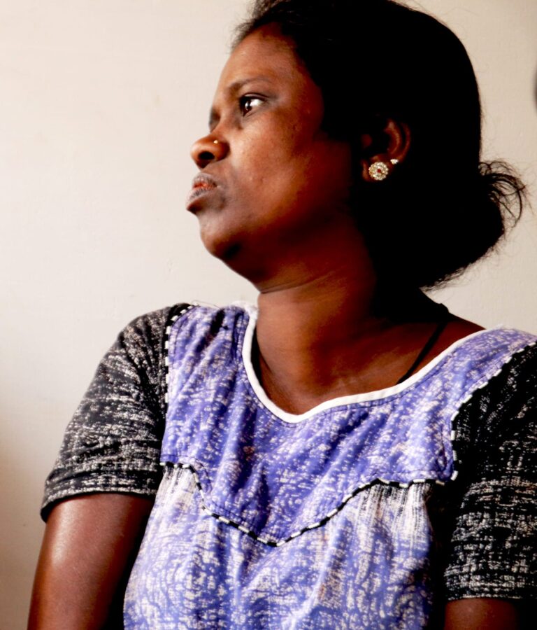 Bindu, a tribal woman participated in Muthanga Land struggle