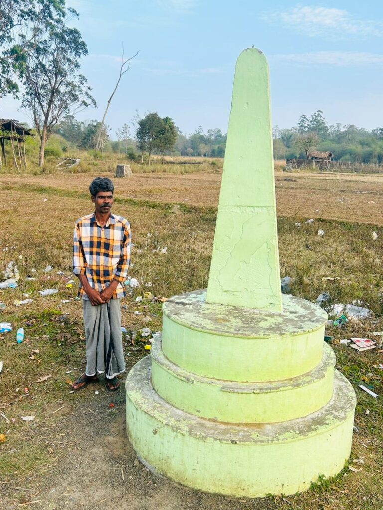 Jogi memorial statue in Muthanga. Jogi was killed after police firing