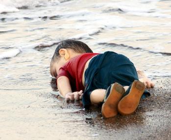 Aylan Kurdi, a two-year-old Syrian boy drowned in the Mediterranean Sea