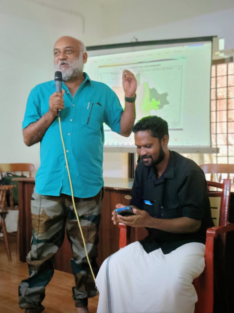 Sukumaran Chaligatha at Root and Routes Camp at Kuruvadweep, Wayanad