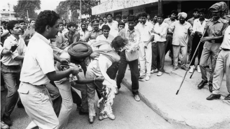 When Rajiv Goswami attempted suicide in Delhi to protest against the implementation of the Mandal Commission report