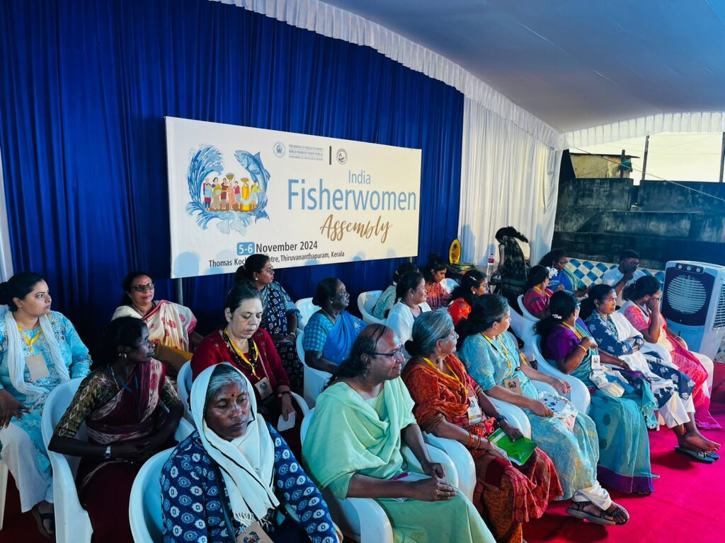 National women leaders from fisher and other allied movements at the IFA in Thiruvanathapuram held in November 2024