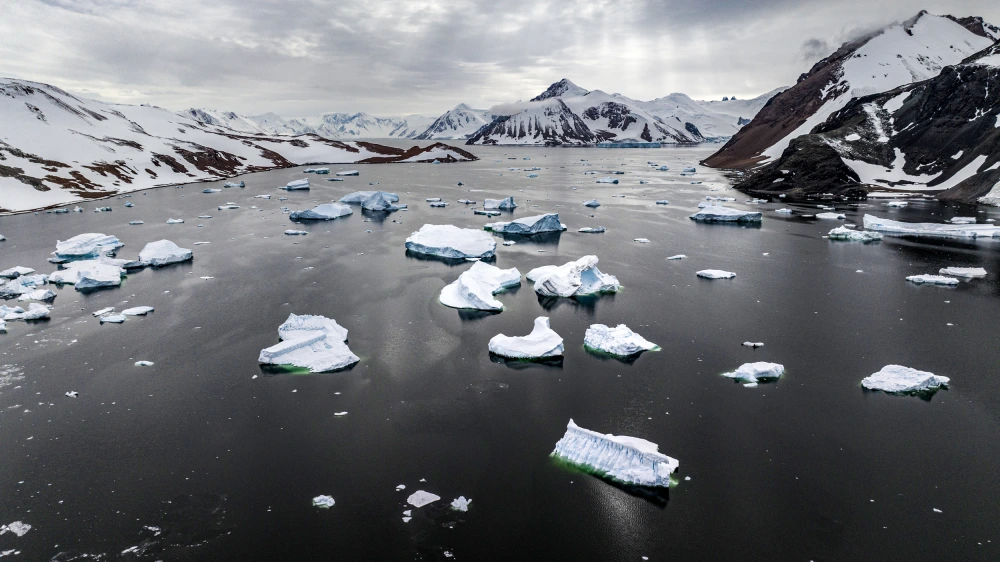Melting ice cuticles in Antarctica