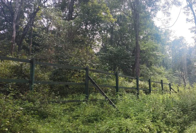 Rail fencing in Wayanad as protection from wild animals