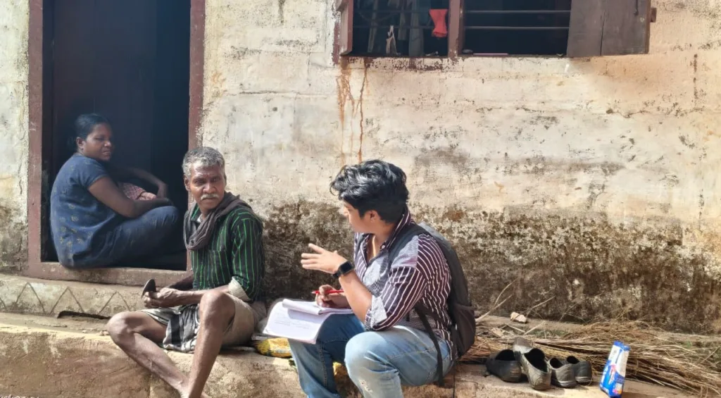 Ramseena during her fieldwork