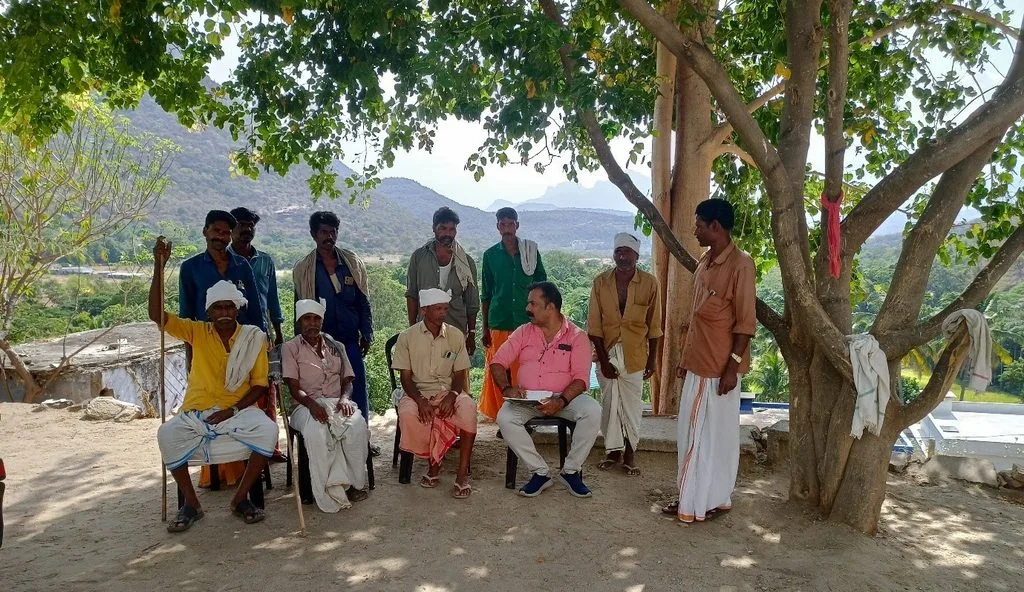 Discussion with Thayannam Kudi Kani (Mr. Chandran) and members from the Kudy